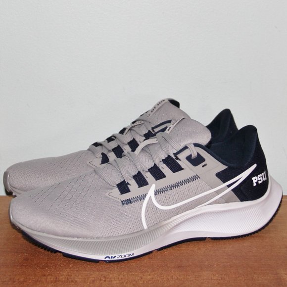 Nike Air Zoom Pegasus 38 Penn State Mens 8 PSU Nittany Lions Grey - Picture 2 of 8